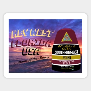 Key West! Home of the sunset! Sticker